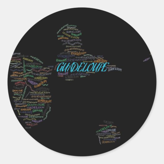 GUADELOUPE RONDE STICKER (Voorkant)