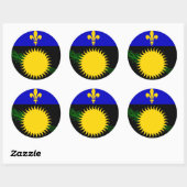 Guadeloupe Ronde Sticker (Vel)