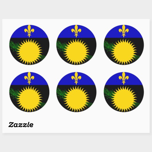 Guadeloupe Ronde Sticker (Vel)