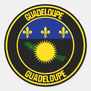 Guadeloupe Round Emblem Ronde Sticker