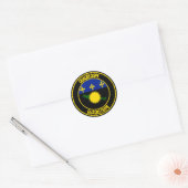 Guadeloupe Round Emblem Ronde Sticker (Envelop)