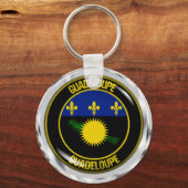Guadeloupe Round Emblem Sleutelhanger (Voorkant)