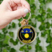 Guadeloupe Round Emblem Sleutelhanger (Hand)