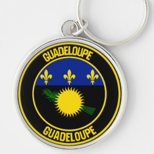 Guadeloupe Round Emblem Sleutelhanger