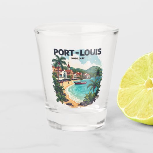 GUADELOUPE SHOT GLAS (Voorkant)