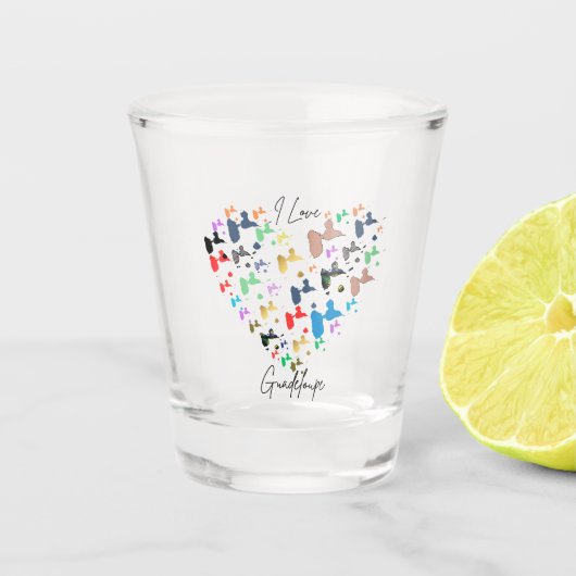 GUADELOUPE SHOT GLAS (Voorkant)