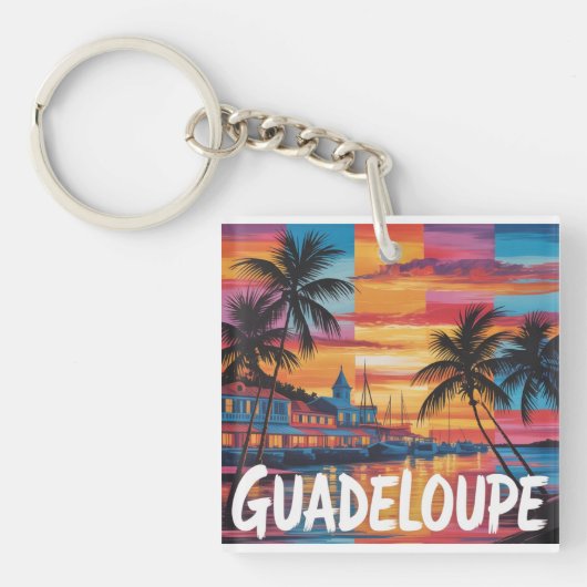 Guadeloupe sleutelhanger (voorkant)