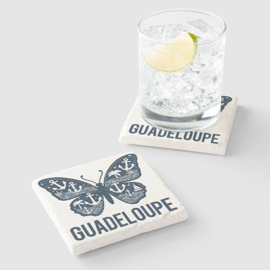 GUADELOUPE STENEN ONDERZETTER (Zijkant)