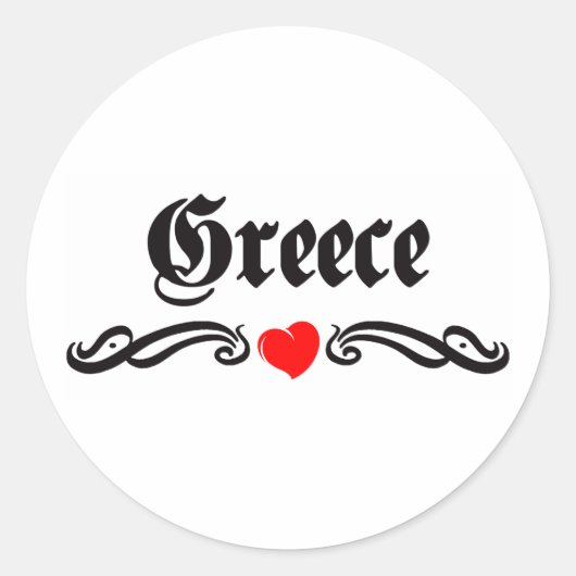 Guadeloupe Tattoo Stijl Ronde Sticker (Voorkant)