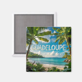 Guadeloupe: Tropicale Evasion, Paradisiastrand Magneet (Voorkant / Achterkant)