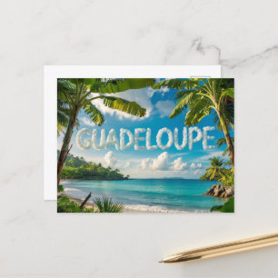 Guadeloupe Tropisch Landschap Caraïben Aquarel Briefkaart