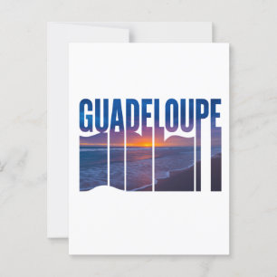 Guadeloupe: Tropische Caraïbische zonsondergang Briefkaart
