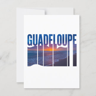 Guadeloupe: Tropische Caraïbische zonsondergang Briefkaart