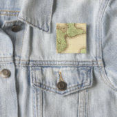 Guadeloupe Vierkante Button 5,1 Cm (In situ)