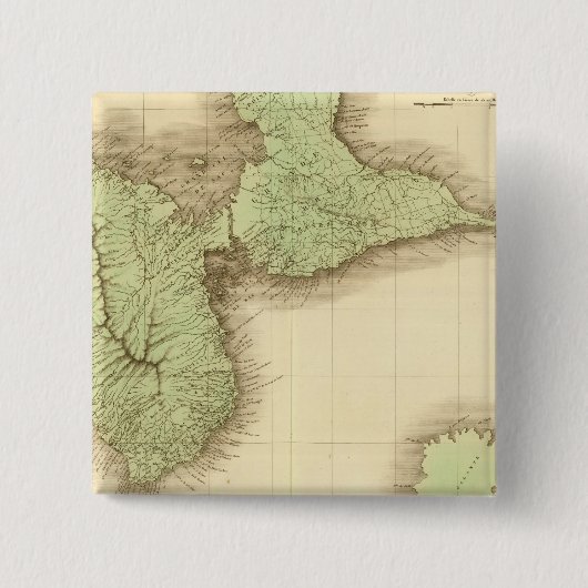 Guadeloupe Vierkante Button 5,1 Cm (Voorkant)