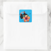 GUADELOUPE VIERKANTE STICKER (Tas)