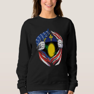 Guadeloupe Vlag Amerika Trots op mijn Guadeloupe H Trui