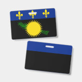 Guadeloupe vlag Badge (Voor- en achterkant)