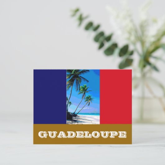 Guadeloupe vlag briefkaart (Staand voorkant)
