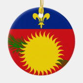 Guadeloupe vlag keramisch ornament (Voorkant)