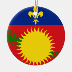 Guadeloupe vlag keramisch ornament