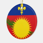 Guadeloupe vlag keramisch ornament (Links)