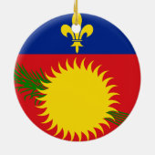 Guadeloupe vlag keramisch ornament (Achterkant)