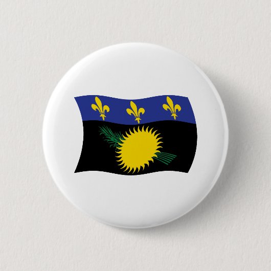 Guadeloupe Vlag Knop Ronde Button 5,7 Cm (Voorkant)