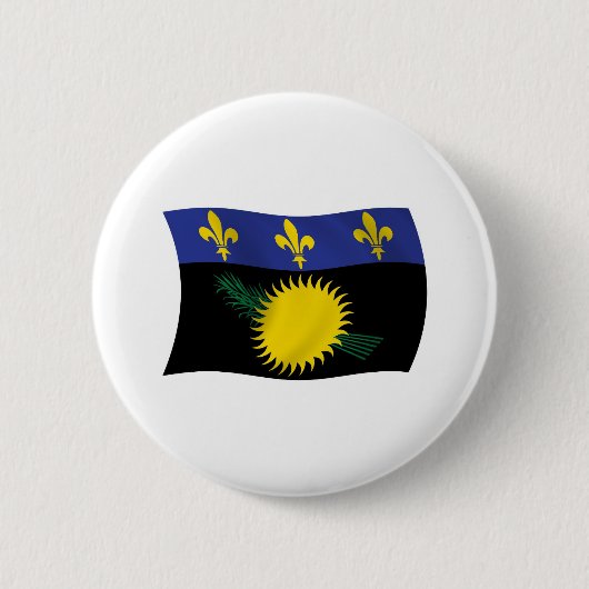Guadeloupe Vlag Knop Ronde Button 5,7 Cm (Voorkant)