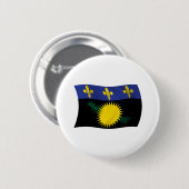 Guadeloupe Vlag Knop Ronde Button 5,7 Cm (Voorkant /achterkant)