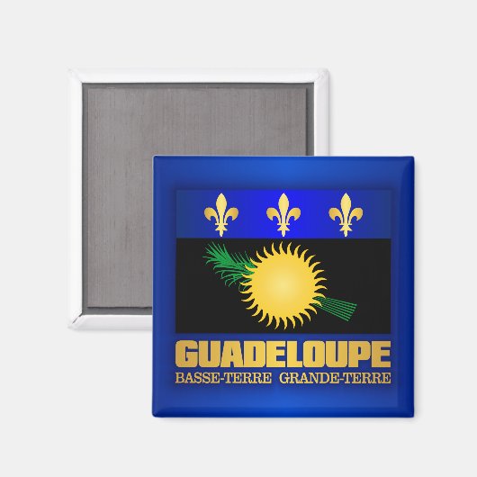 Guadeloupe vlag magneet (Voorkant / Achterkant)