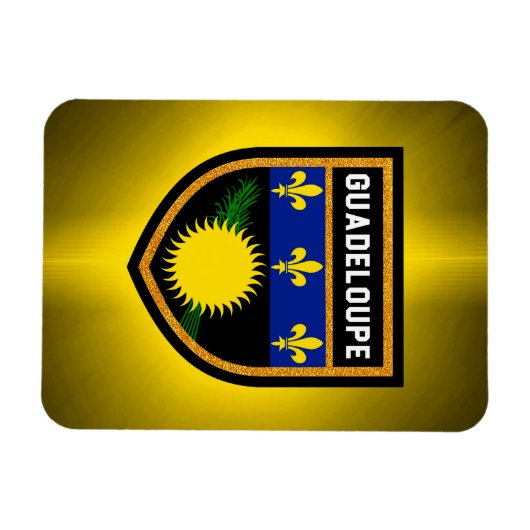 Guadeloupe vlag magneet (Horizontaal)