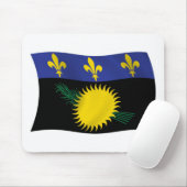 Guadeloupe Vlag Muismat (Met muis)