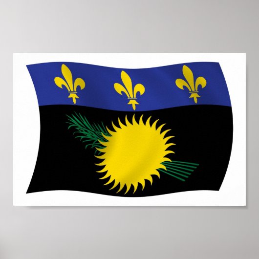 Guadeloupe Vlag Poster Print (Voorkant)