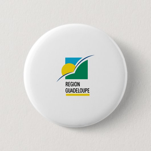 Guadeloupe vlag ronde button 5,7 cm (Voorkant)