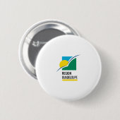 Guadeloupe vlag ronde button 5,7 cm (Voorkant /achterkant)