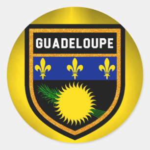 Guadeloupe vlag ronde sticker