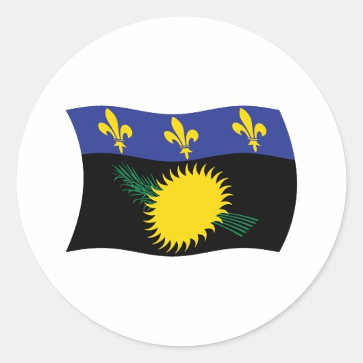 Guadeloupe Vlag Sticker (Voorkant)