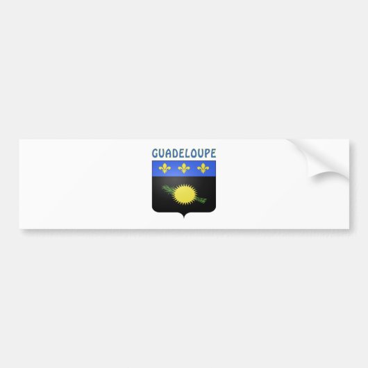 Guadeloupe wapenschild bumpersticker (Voorkant)