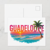 Guadeloupe Zonsondergang Tropisch Briefkaart (Voorkant / Achterkant)