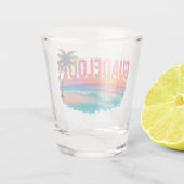 Guadeloupe Zonsondergang Tropisch Shot Glas (Achterkant)