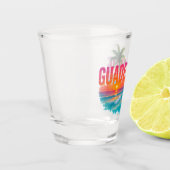 Guadeloupe Zonsondergang Tropisch Shot Glas (Links)