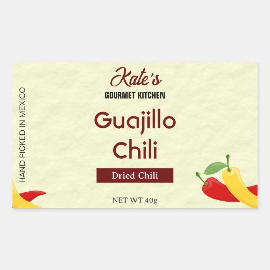 Guajillo Custom Pepper Product Sticker (Voorkant)