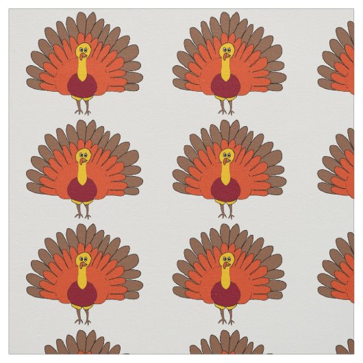 Guajolotes Turkije cartoon Stof (Swatch)
