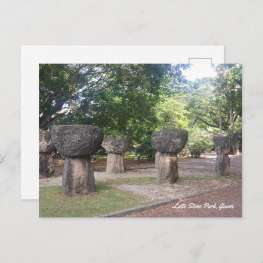 GUAM 671 Latte Stone Park Briefkaart (Voorkant / Achterkant)