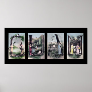 GUAM alfabet Letter Name Art Poster