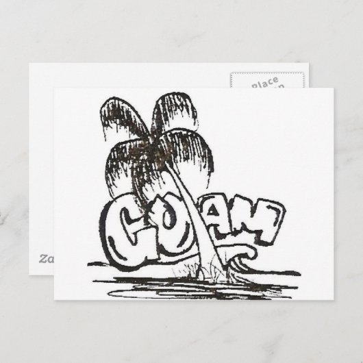 guam b&w briefkaart (Voorkant / Achterkant)