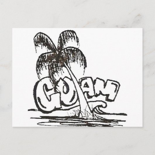 guam b&w briefkaart (Voorkant)