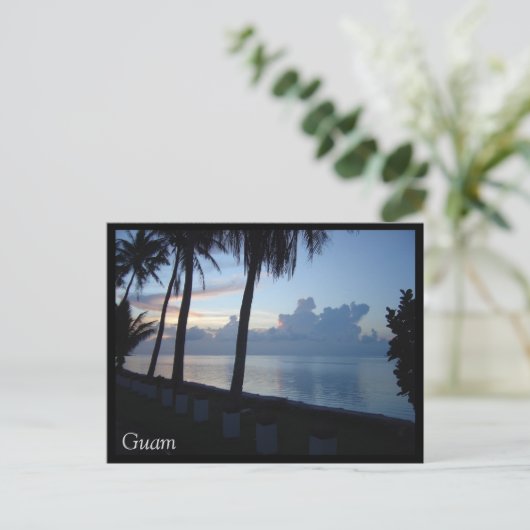 Guam Beach Park Sunset Briefkaart (Staand voorkant)