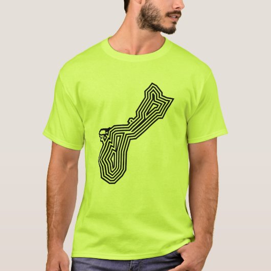 Guam Black Burst T-shirt (Voorkant)